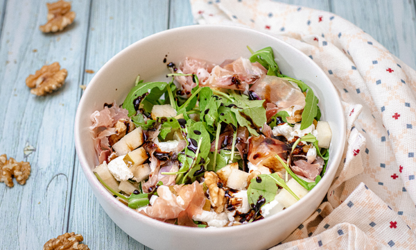 Pear, Prosciutto & Goats Cheese Salad