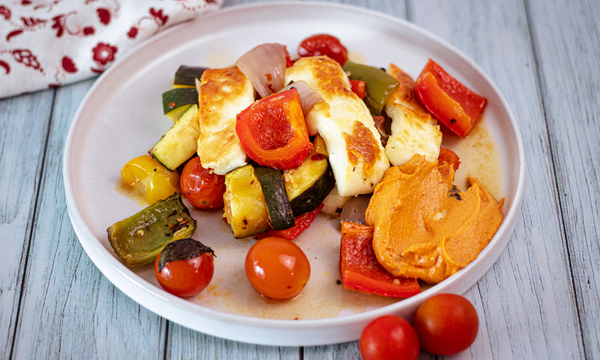 Roast Vegetable & Halloumi Salad