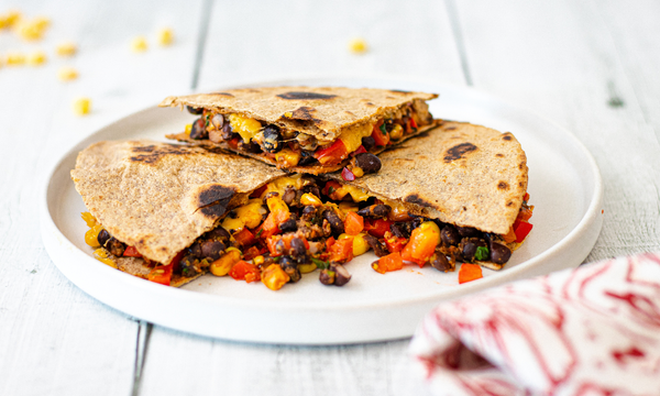 Black Bean and Seitan Quesadilla
