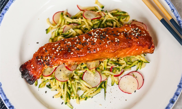 Miso Salmon Zoodles
