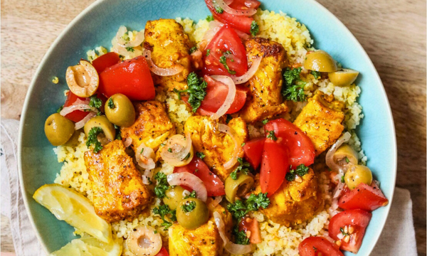 Moroccan Inspired Cod & Bulgur Salad