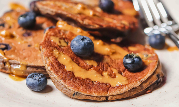 The Best Blueberry Protein Pancakes