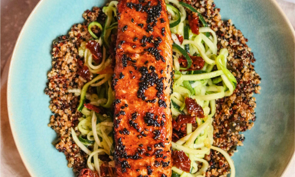 Wholesome Salmon Quinoa Zoodles